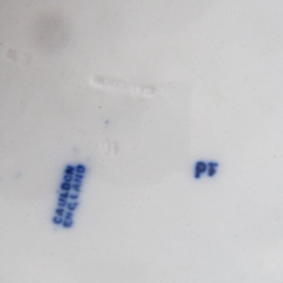 Beautiful Flow Blue Plate with Birds Cauldon England Flow Blue Aesthetic English - Picture 7 of 7